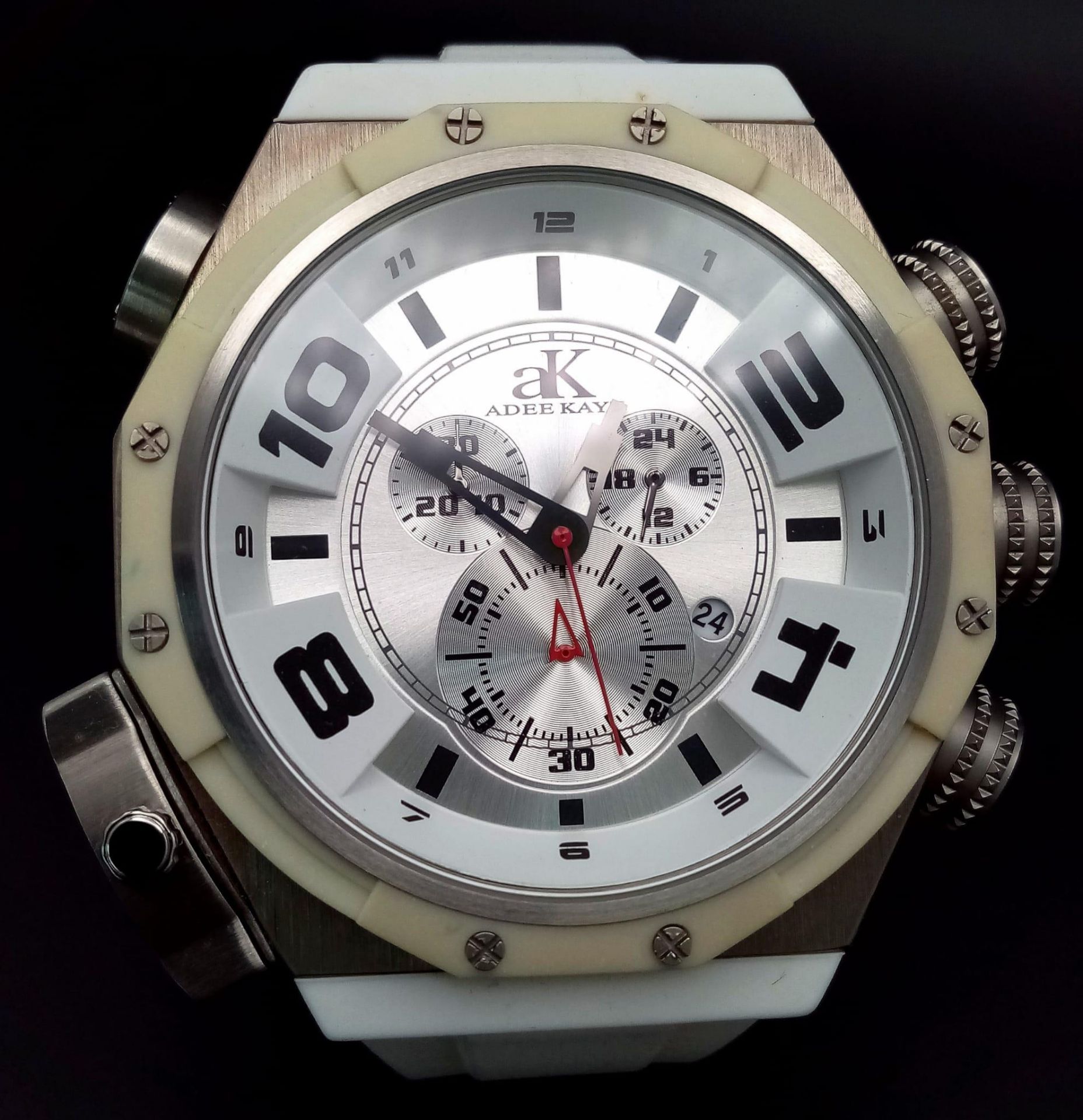A Limited Edition Run Adee Kaye, Beverley Hills, Oversize Sports Chronograph. 65mm Including - Image 2 of 7