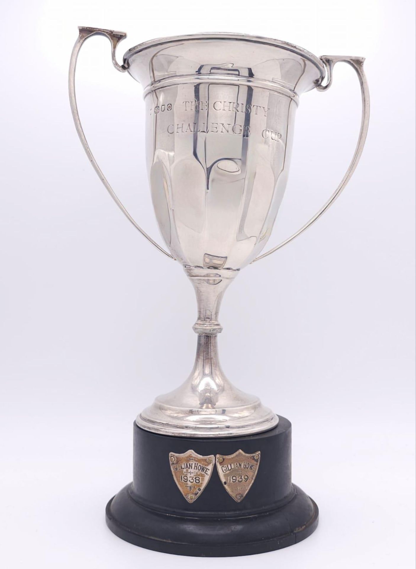 A Sterling Silver Two Handled Trophy Cup - Given to the yearly winner of The Christy Cup Challenge