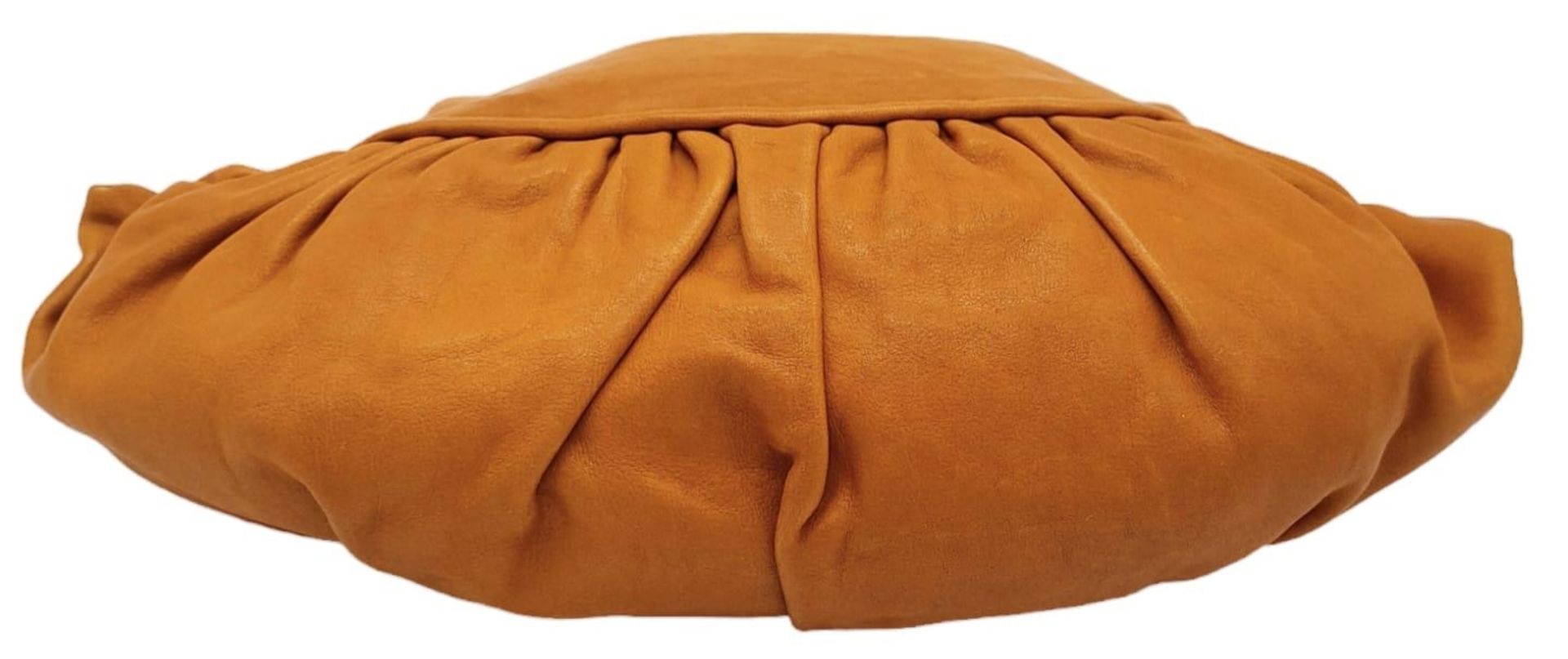 A Christian Dior Caramel Ruffled Clutch Bag. Leather exterior with gold-toned hardware and a - Image 5 of 9