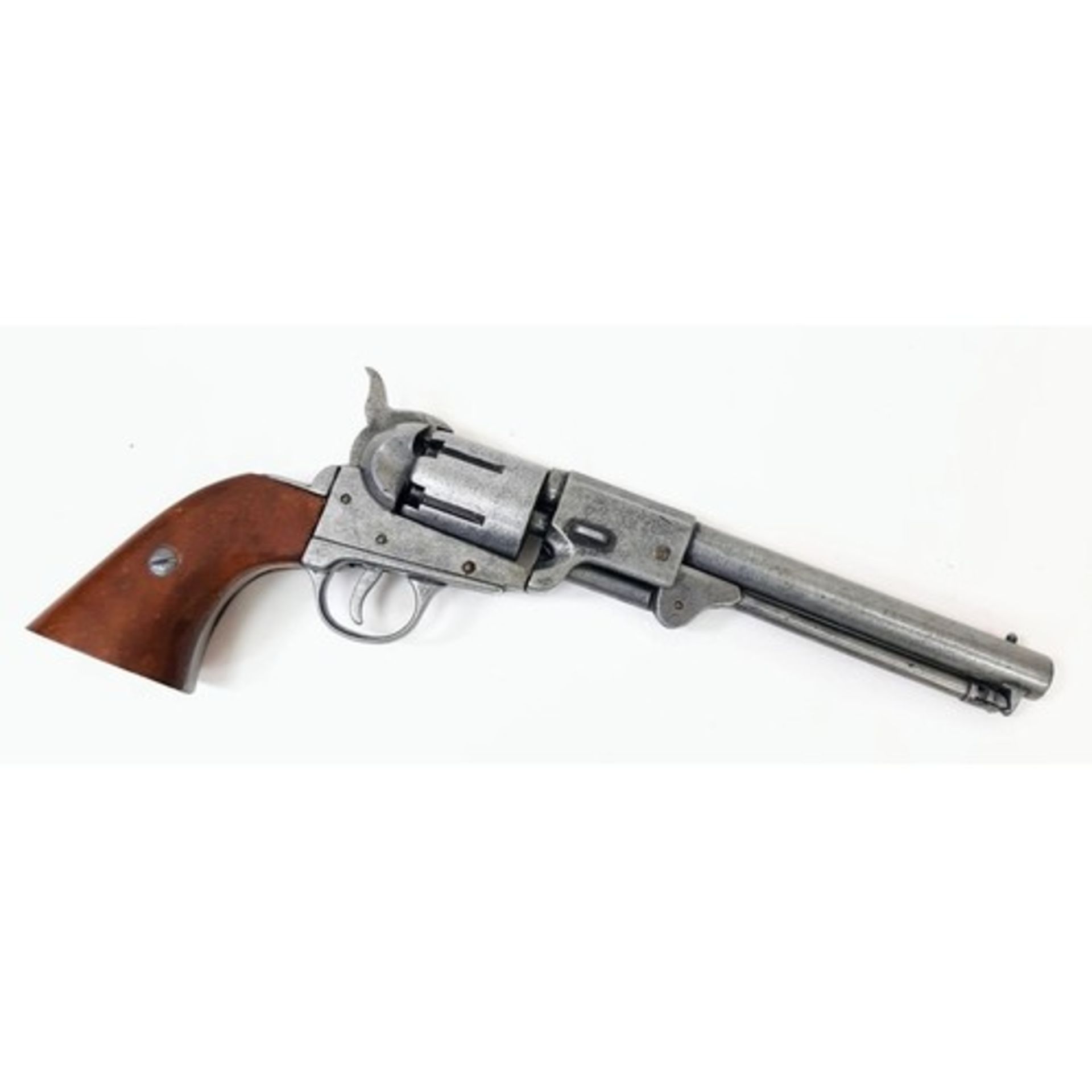 An Excellent Condition Full Size and Weight Quality Model of a Colt 1860 Western Revolver. Wood