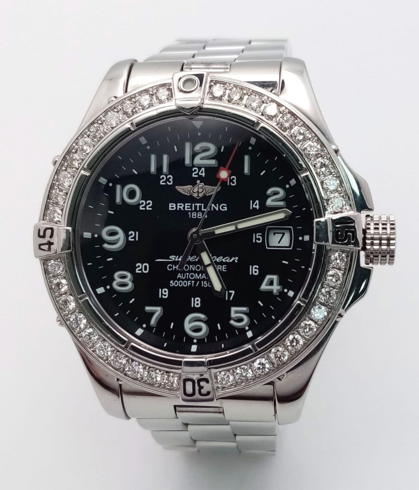 A Breitling SuperOcean Automatic Gents Watch. Stainless steel bracelet and case - 42mm. 40 Diamond - Image 2 of 9
