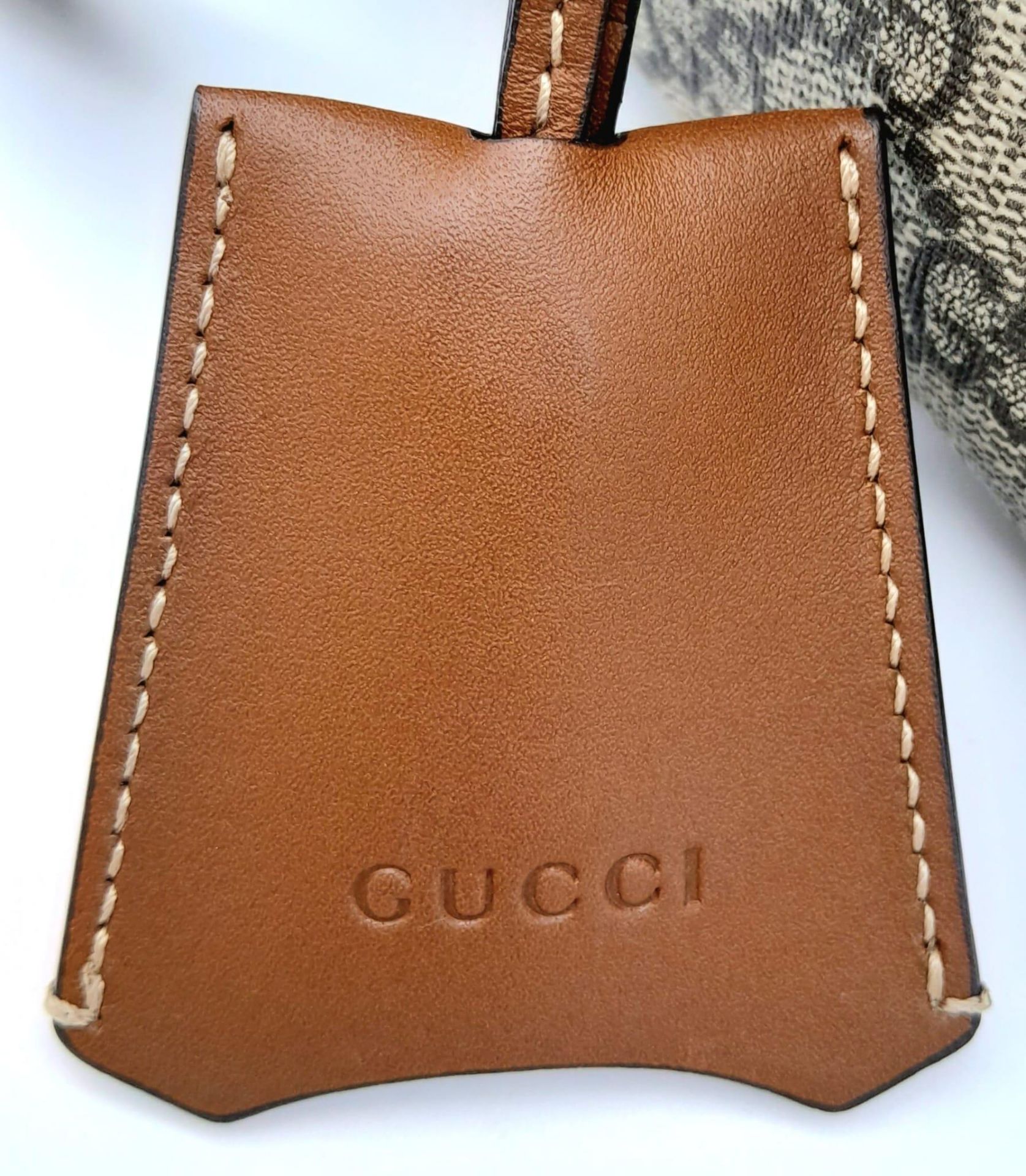 A Gucci GG padlock medium shoulder bag, gold tone hardware, brown suede leather interior. Size - Image 6 of 11