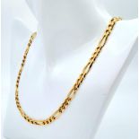 A BRAND NEW 52cms 9K GOLD FIGARO LINK NECK CHAIN . 23.5gms