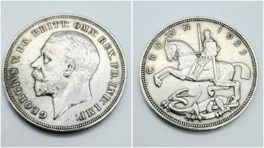 A 1935 George V Silver Rocking Horse Crown. EF grade but please see photos.