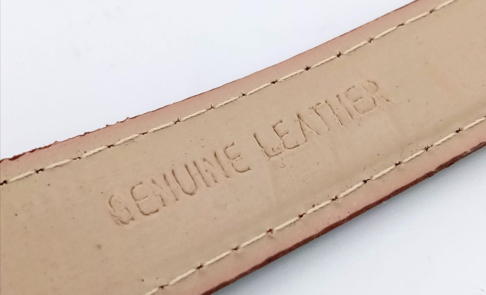 A Vintage Favre-Leuba Sea-Chief Gents Watch. Brown leather strap. Stainless steel case - 35mm. White - Bild 6 aus 6