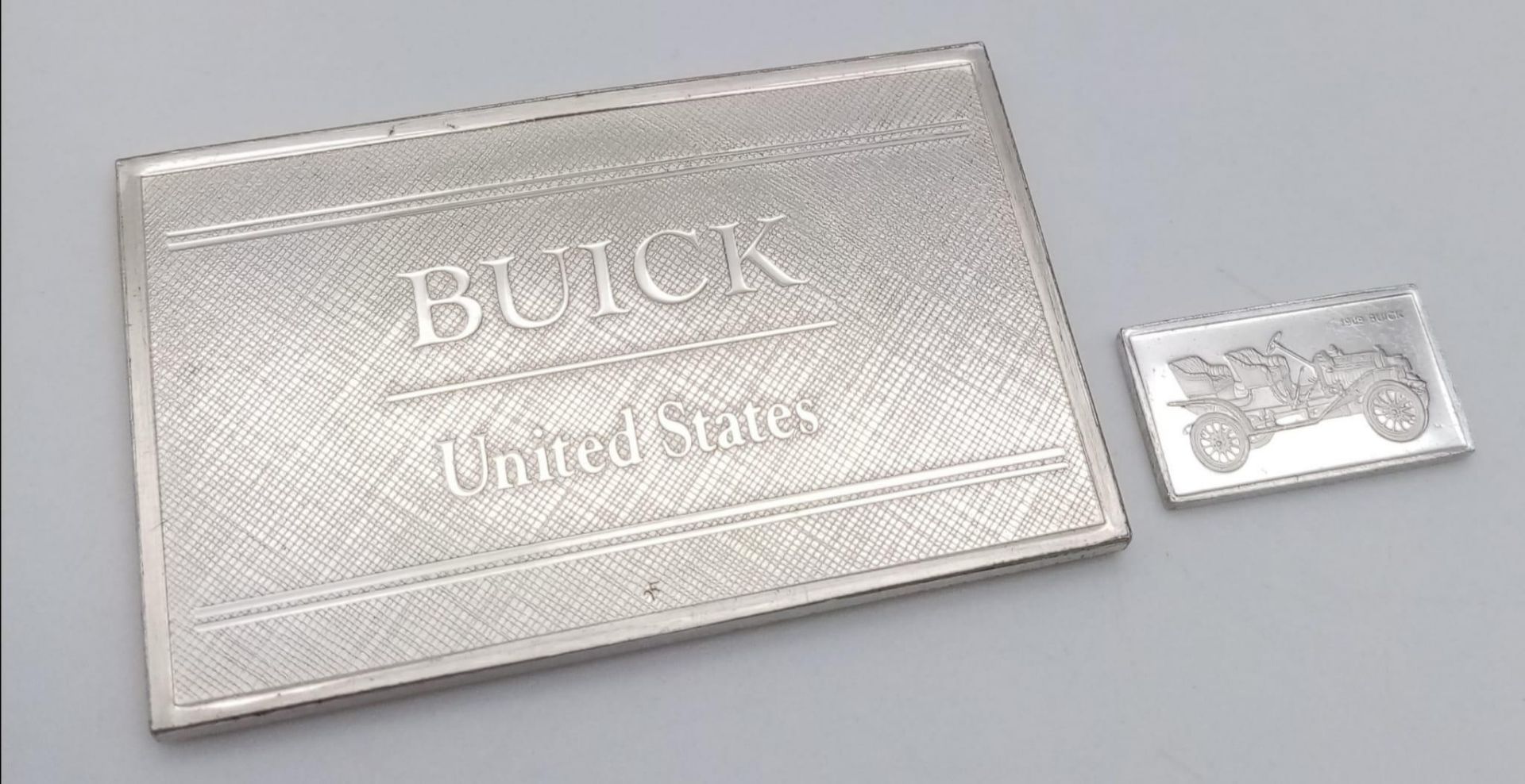 2 X STERLING SILVER AND ENAMEL BUICK CAR LOGO MANUFACTURER PLAQUES, MADE IN UNITED STATES USA, - Image 2 of 6