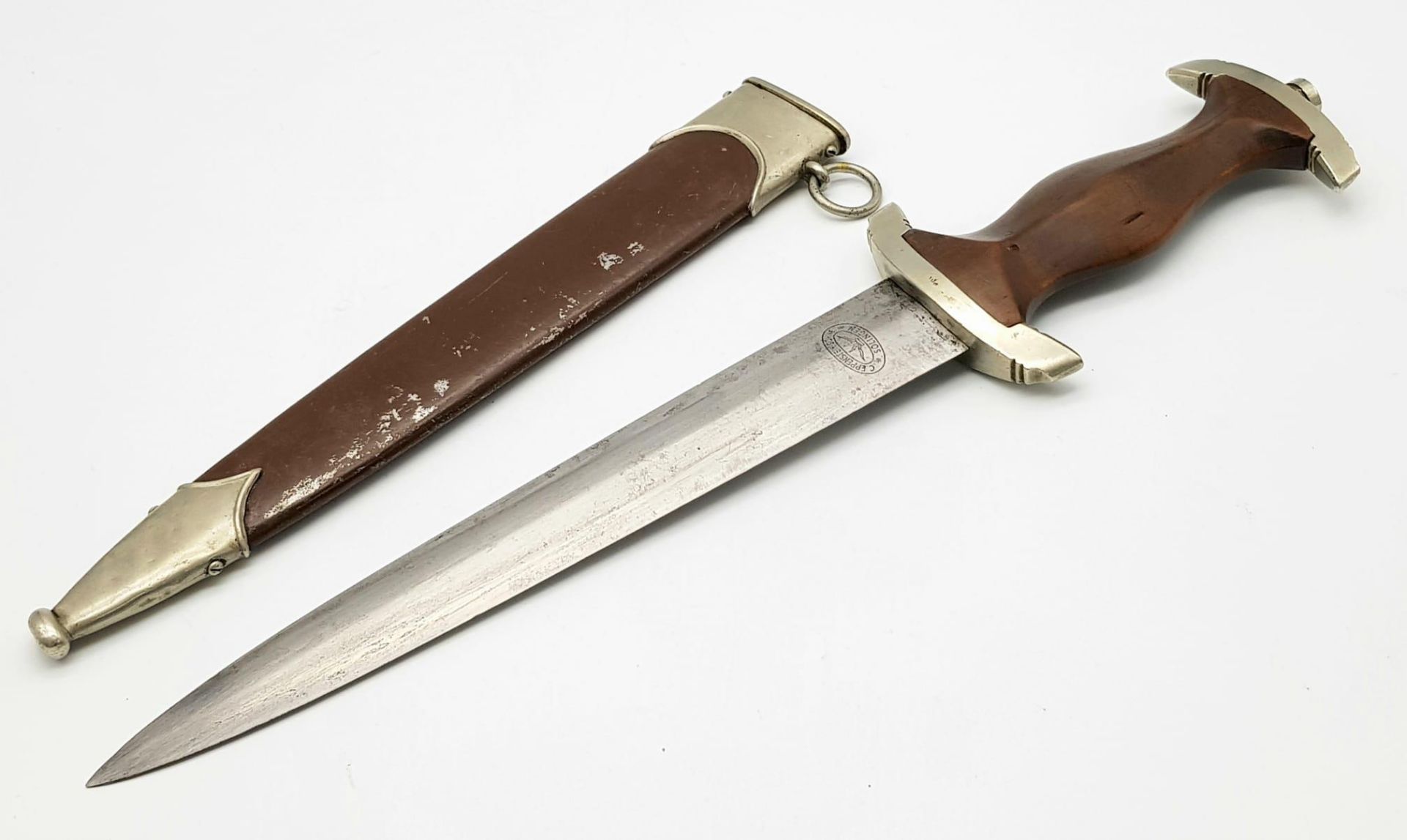 A 3rd Reich SA Dagger with Rare 1935 Makers Mark C. Eppenstien-Sohn. Gruppe Marked Wm for - Image 2 of 7