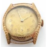 A Vintage 14K Gold Watch Case. As found. 16.55g total weight.