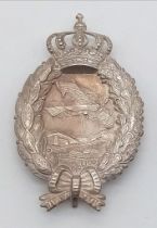 WW1 Bavarian Pilots Silver Plated Badge.