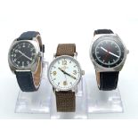 A Parcel of Three Unworn Military Homage Watches Comprising; 1) 1980’s German Defence Force Watch (