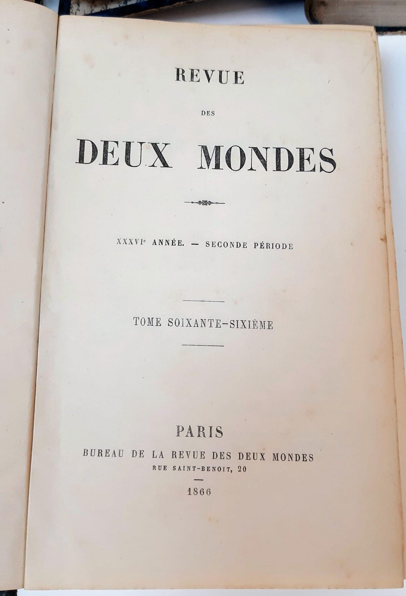 A Set of Five French Antiquarian Books - Revue des Deux Mondes. - Image 3 of 3