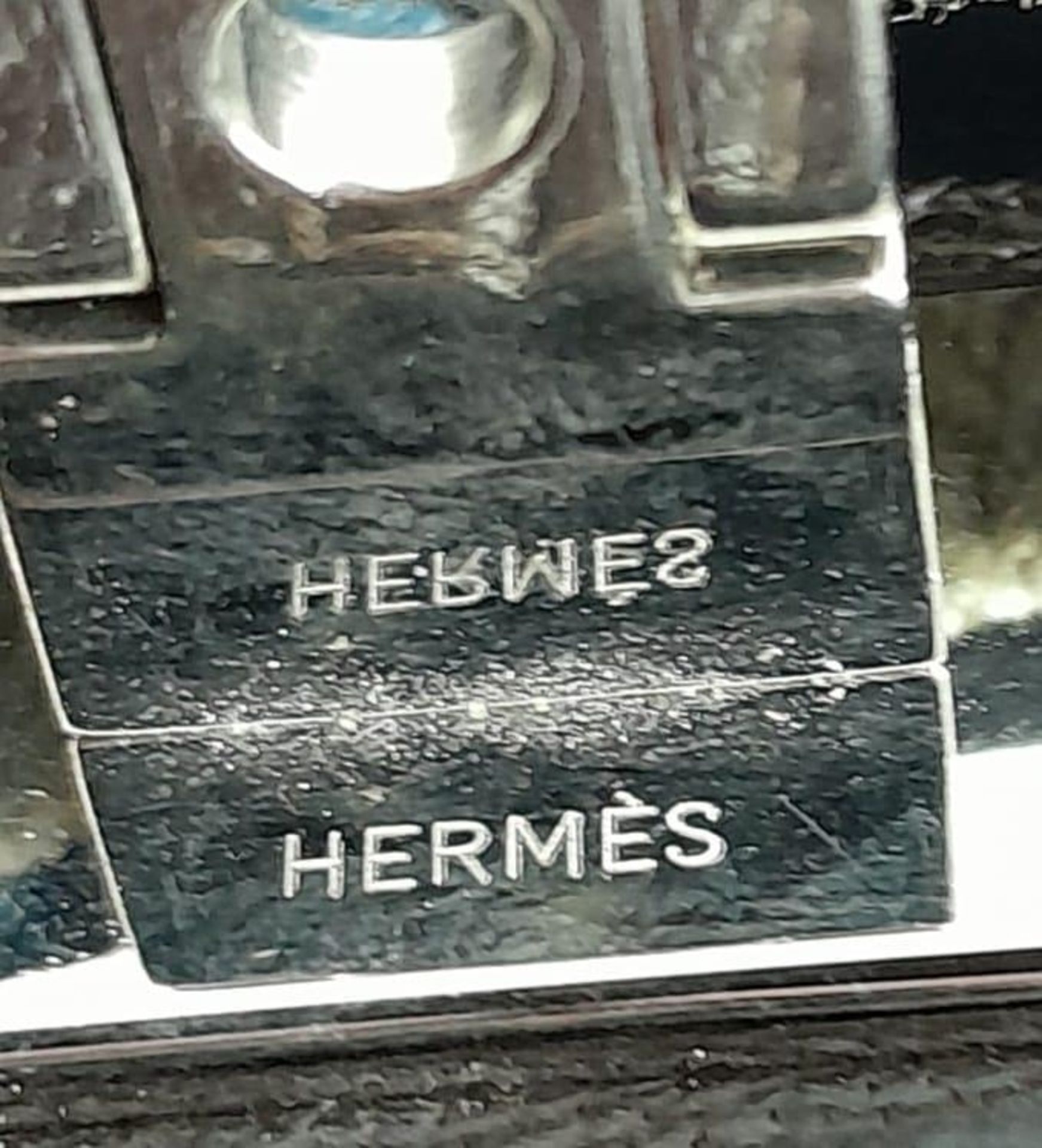 An Hermes 'Victoria' Luggage Bag. Textile and leather exterior with silver-toned hardware, 5 - Image 7 of 8