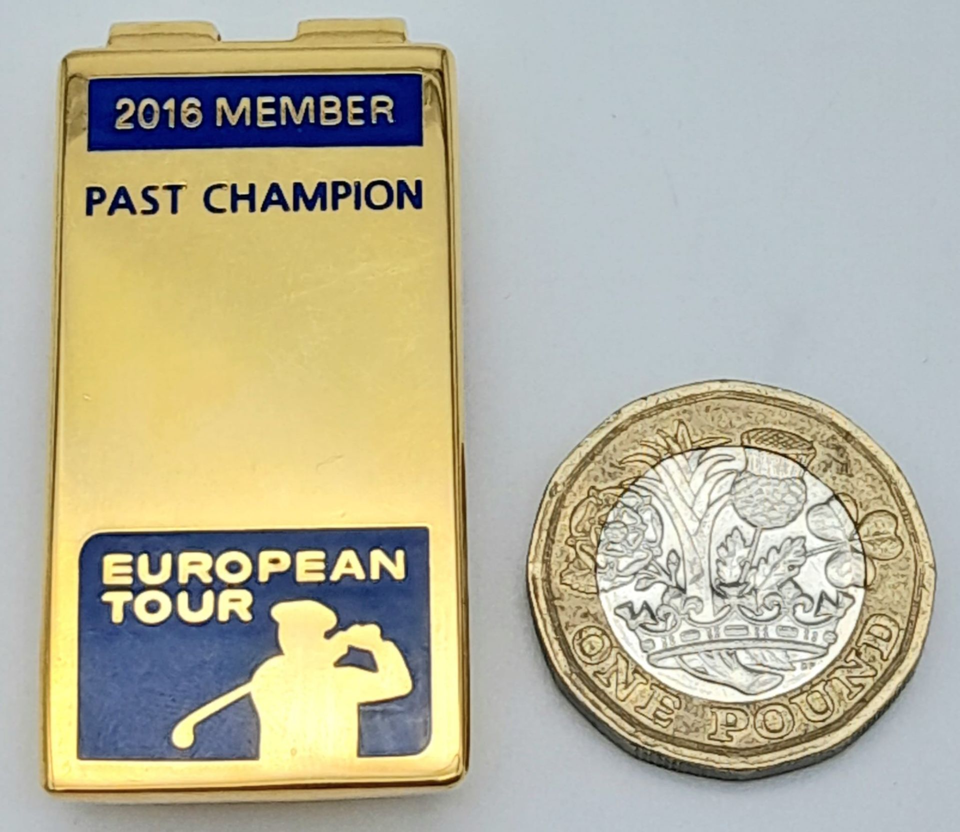 GOLD TONE MONEY CLIP 2016 MEMBER PAST CHAMPION EUROPEAN TOUR GOLF THEMED - Image 2 of 4