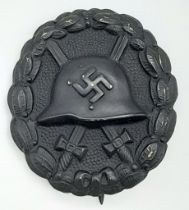 Spanish Civil War Period 1936 Pattern Condor Legion Black (Iron) 3 rd Class Wound Badge.