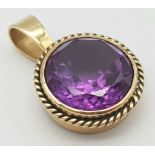 A 14K Gold (tested) Large 14ct Alexandrite Pendant. 7.6g total weight.