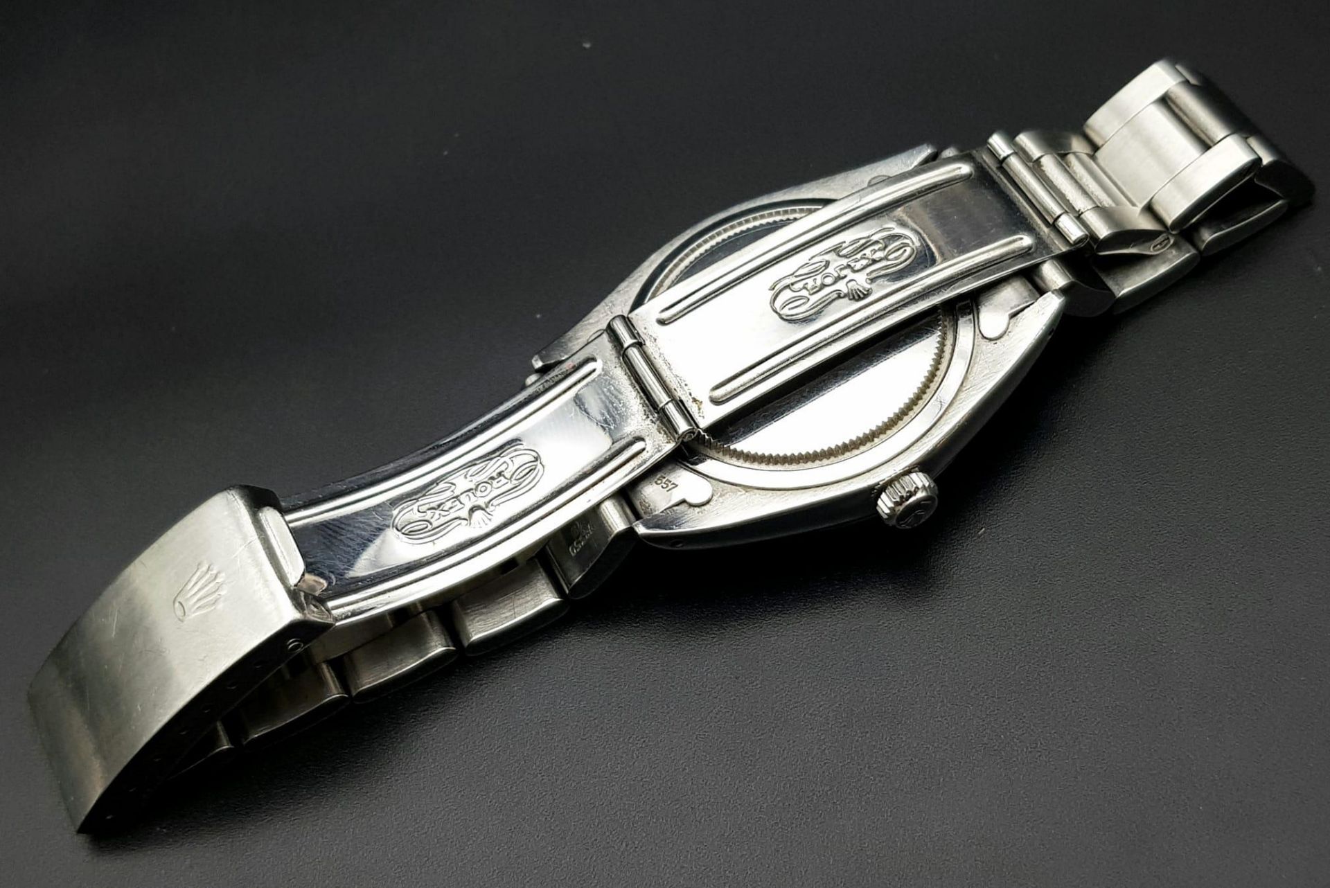 A Vintage Rolex Oysterdate Precision Mid-Size Watch. Stainless steel bracelet and case - 35mm. - Image 6 of 9