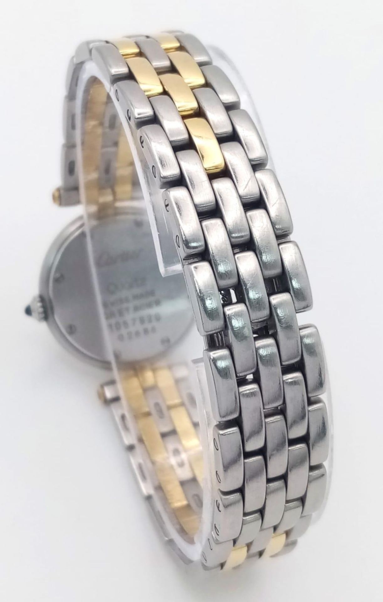 A Vintage Cartier Panthere Quartz Ladies Watch. Bi-metal (gold and stainless steel) bracelet and - Bild 6 aus 9