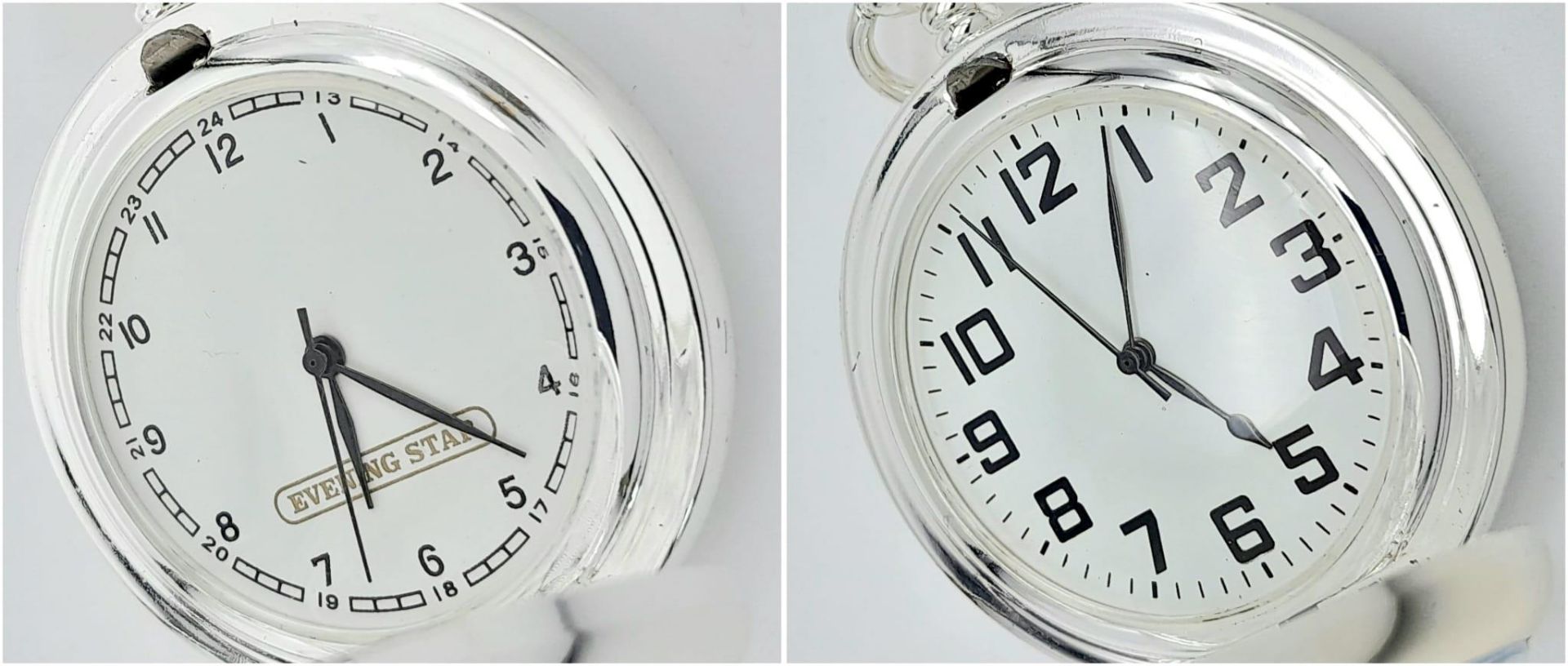 A Parcel of Two Manual Wind Silver Plated Pocket Watches Comprising 1) The Famous Steam Train ‘ - Bild 6 aus 7