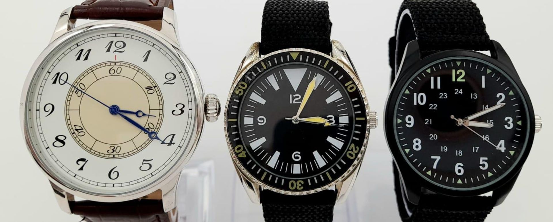 A Parcel of Three Military design Homage Watches Comprising; 1) Japanese Pilots Watch (46mm Case), - Bild 12 aus 21