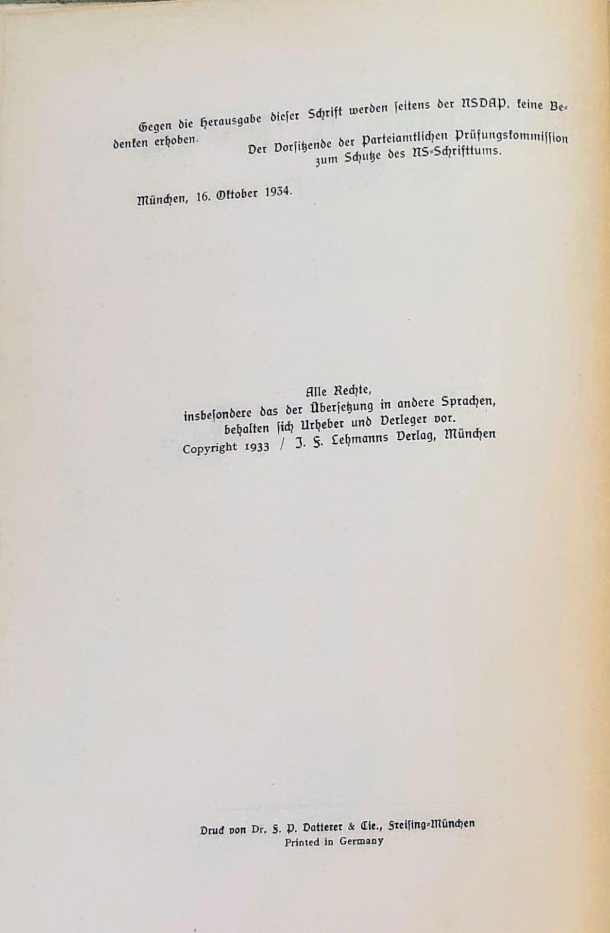 1934 Edition of the German Book Heredity, Racial Science, Racial Care. A Guide for self-study and - Image 3 of 5