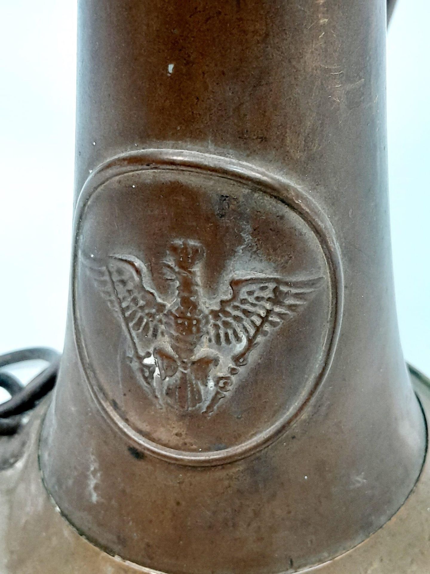WW1 Imperial German Infantry Bugle. A nice example with a couple of “been there” dents here and - Image 6 of 7