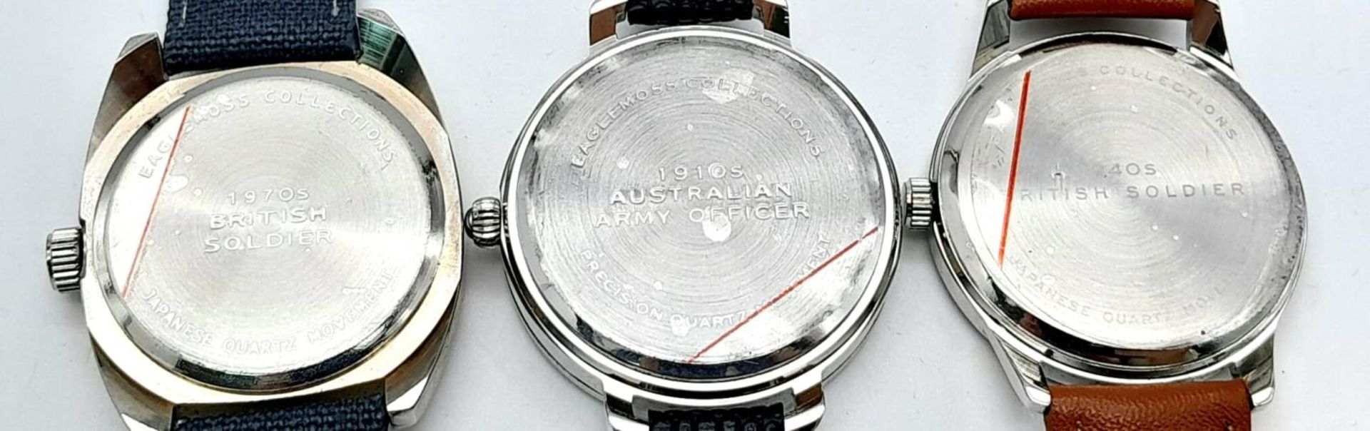 A Parcel of Three Military design Homage Watches Comprising; 1) Australian Army Officer Watch ( - Bild 5 aus 6