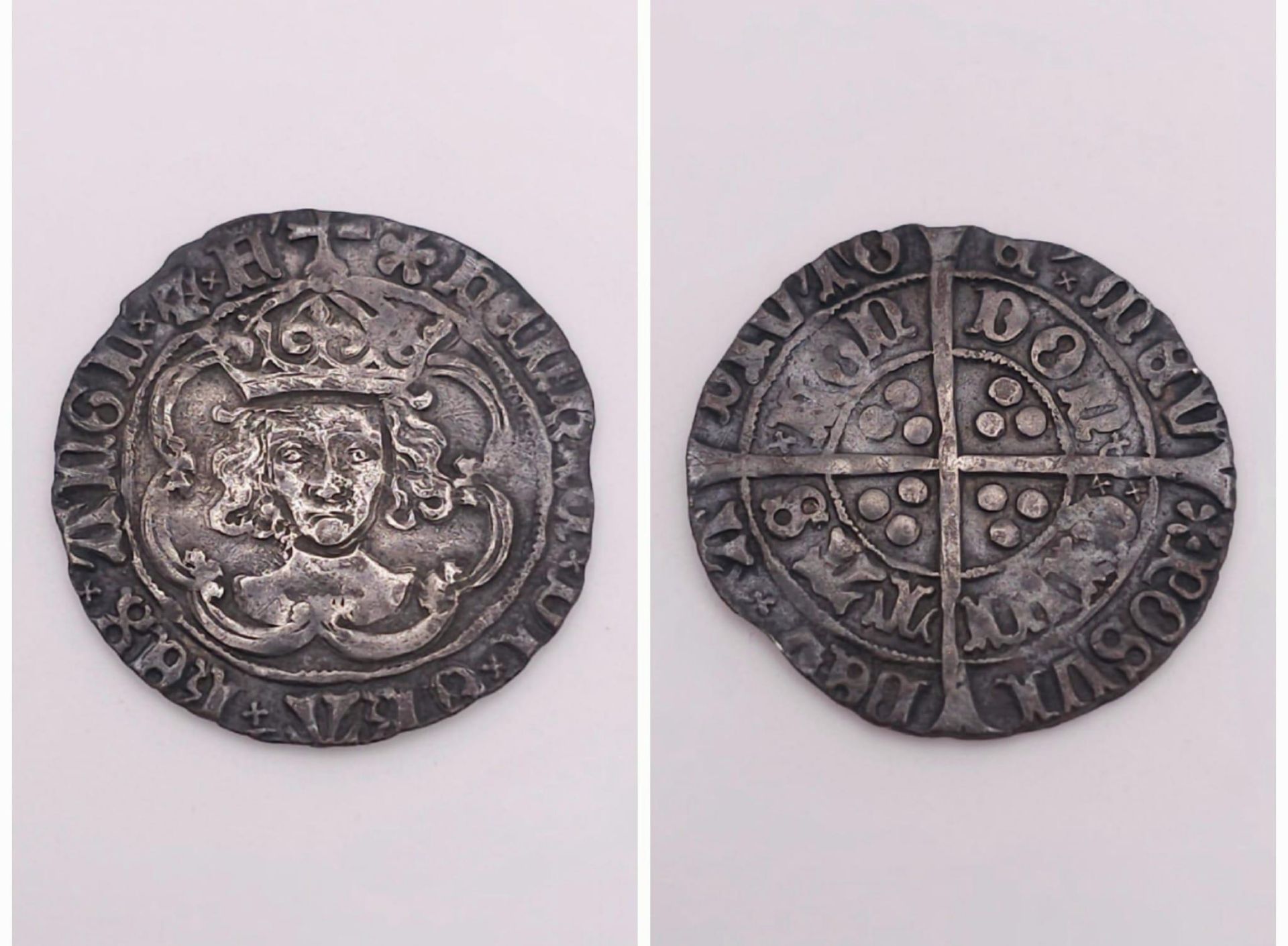 A Henry VII (1485-1603) Silver Groat Hammered Coin. Please see photos for conditions. S2199. - Image 4 of 8
