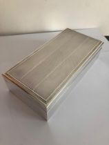 Vintage SILVER CIGARETTE BOX. London 1973. Condition as new and unused. Gross weight 522 grams.