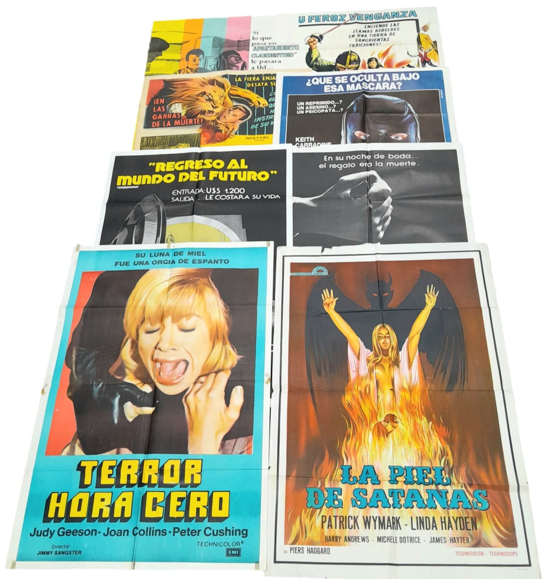 18 Vintage Argentinian Movie Posters - Horror and Thriller Genres. Folded. - Image 2 of 6