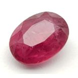 A 3.09CT NATURAL THAI FACETED OVAL RUBY STONE