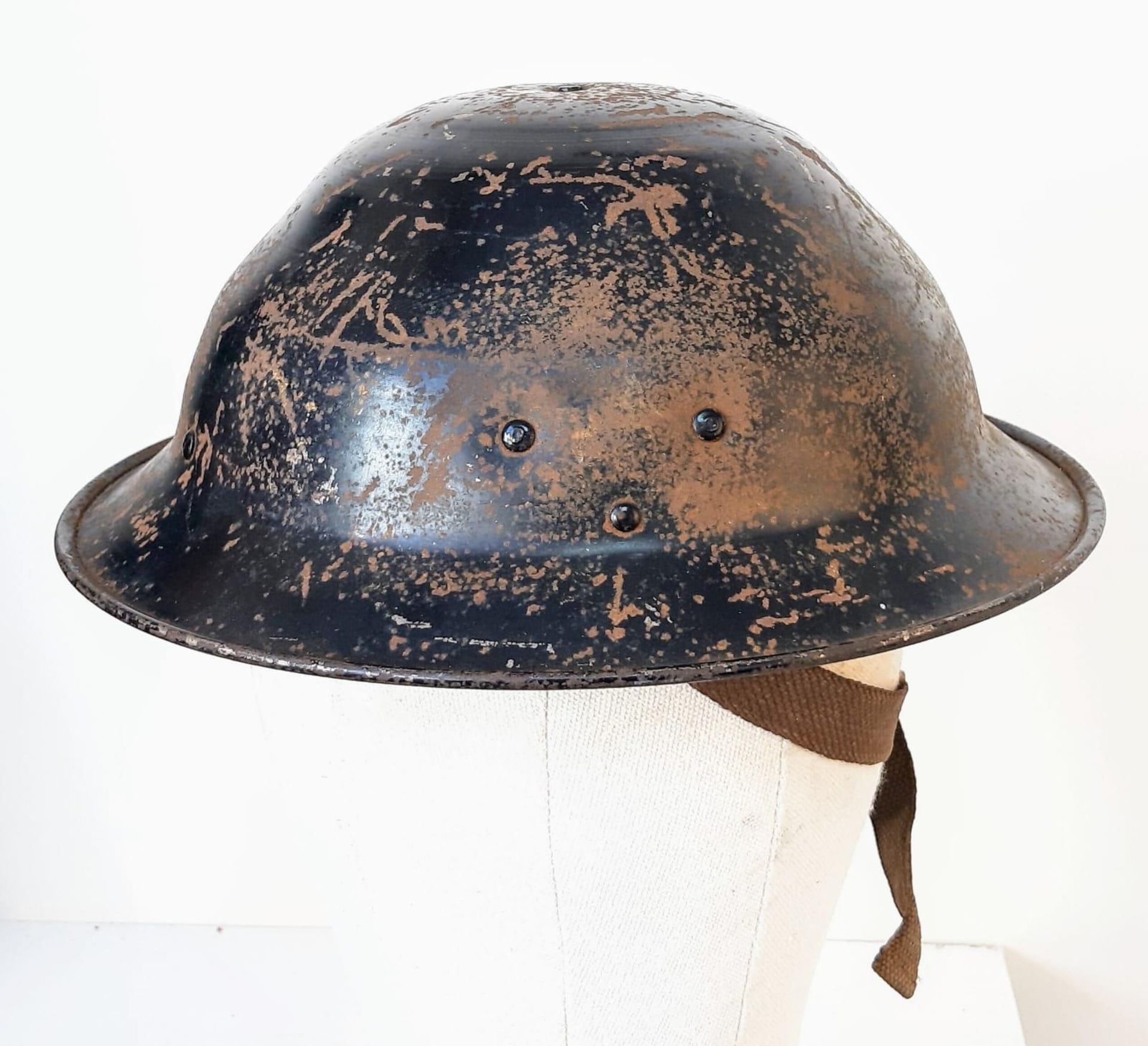 Rare WW2 British Homefront Boy Scouts “War Service” Civilian Helmet. Child Size. - Image 4 of 5