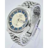 A Vintage Camy Montego Automatic Gents Watch. Stainless steel bracelet and case - 36mm. Two tone
