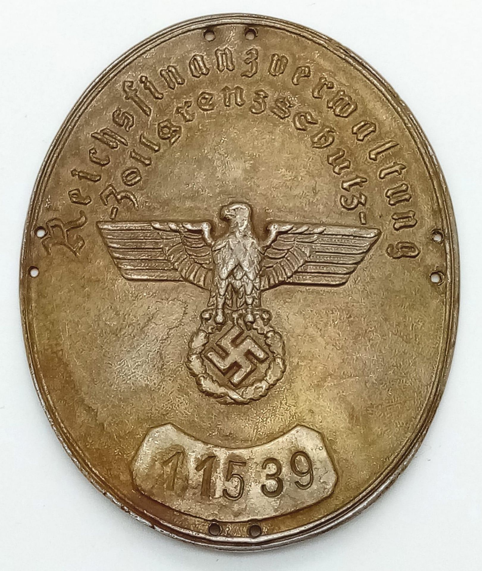 WW2 German Customs Arm Badge. This would have been attached to a green felt armband