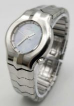 A Tag Heuer Alter Ego Quartz Ladies Watch. Stainless steel bracelet and case - 29mm. Mother of pearl