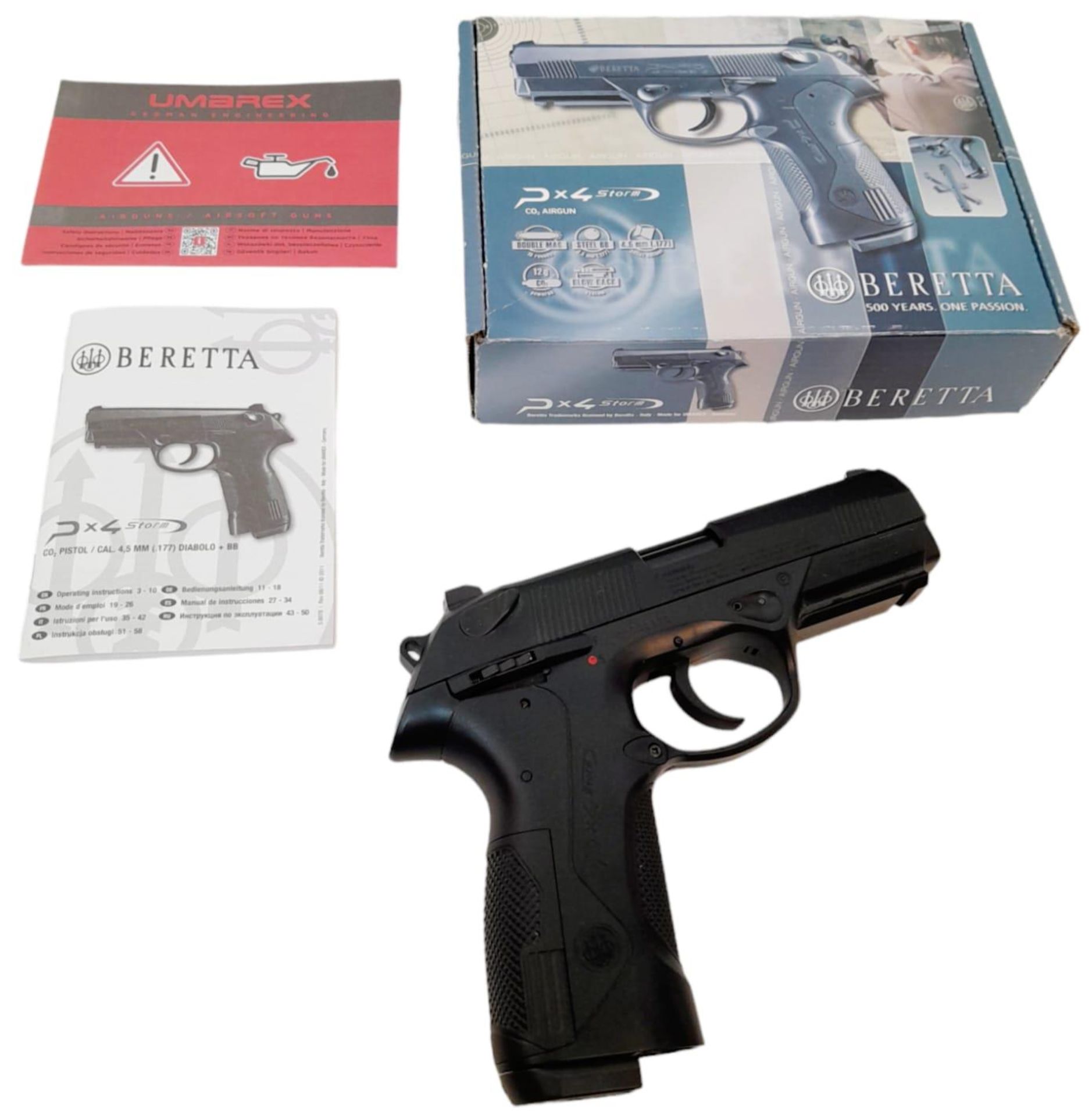 A Beretta PX4 Storm Co2 Air Pistol. Calibre - 0.177. Very good condition - In original box. UK - Image 2 of 5