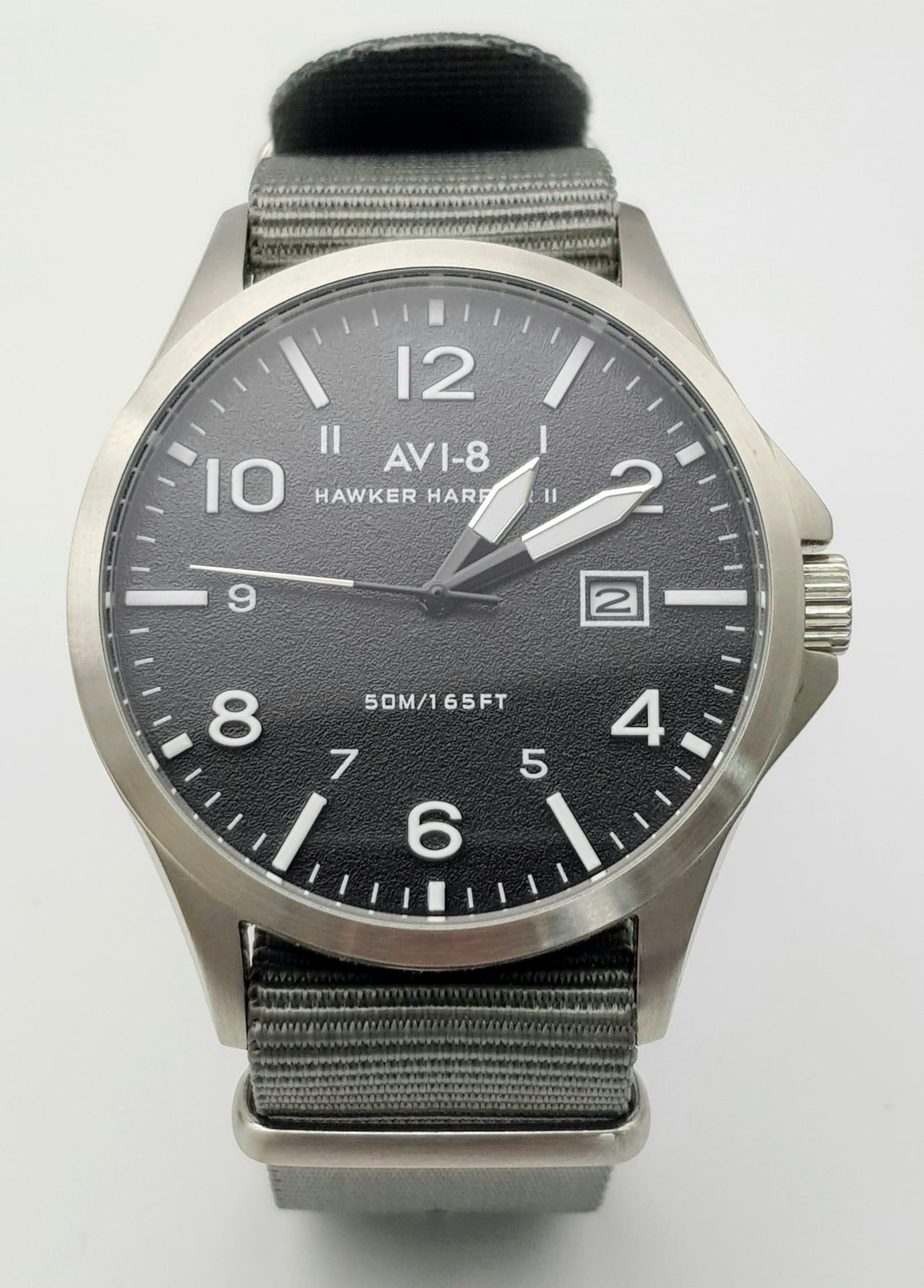 An Unworn Hawker Hurricane Quartz Date Watch by AVI8. 46mm Including Crown. Full Working order on