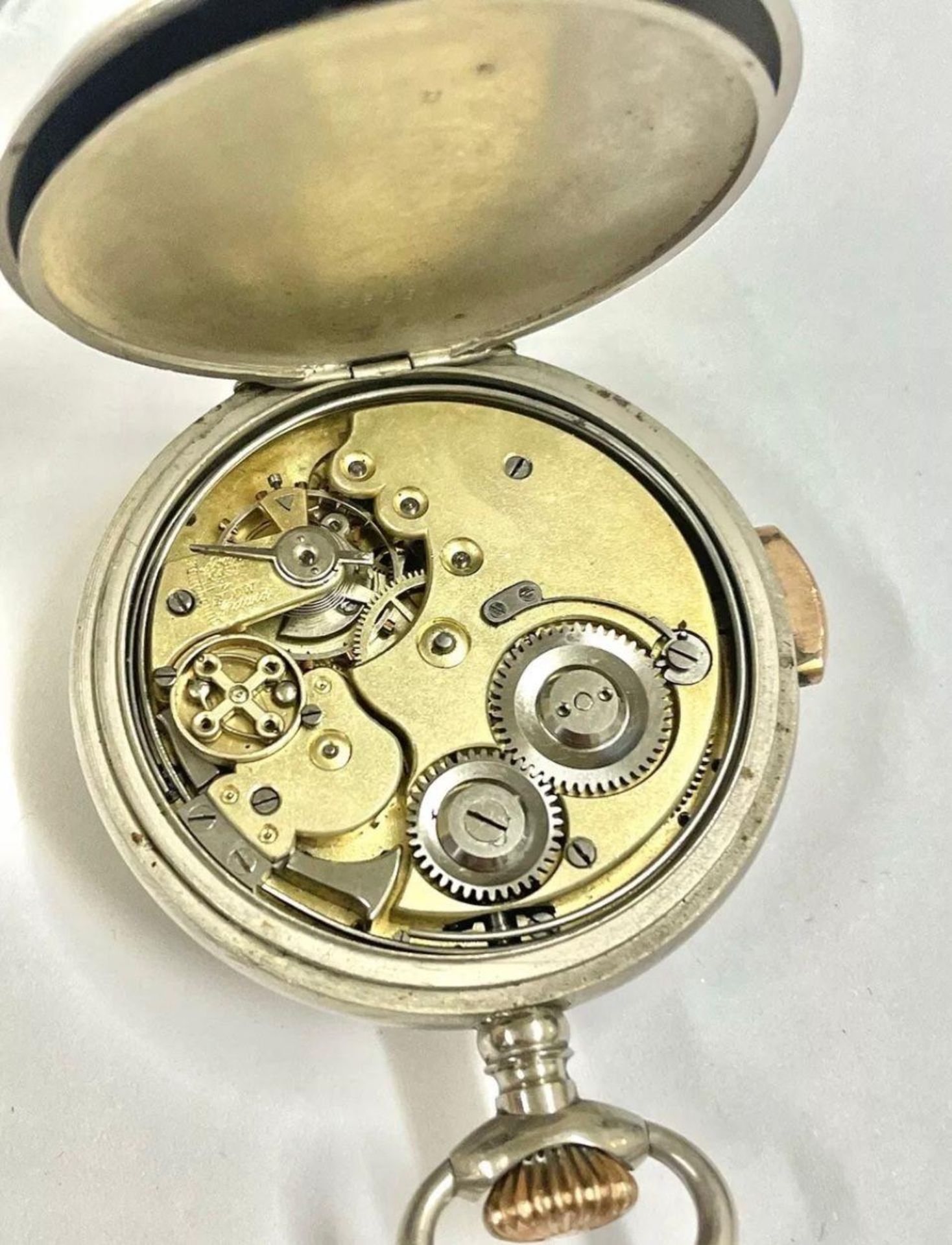 Vintage quarter repeater pocket watch , chimes , good balance . Sold as found - Bild 3 aus 4