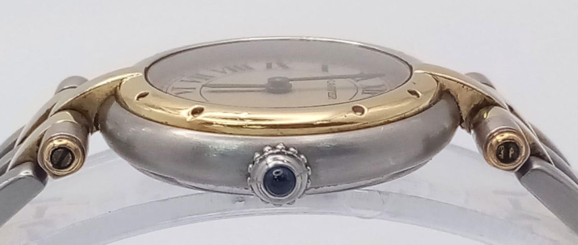 A Vintage Cartier Panthere Quartz Ladies Watch. Bi-metal (gold and stainless steel) bracelet and - Bild 5 aus 9
