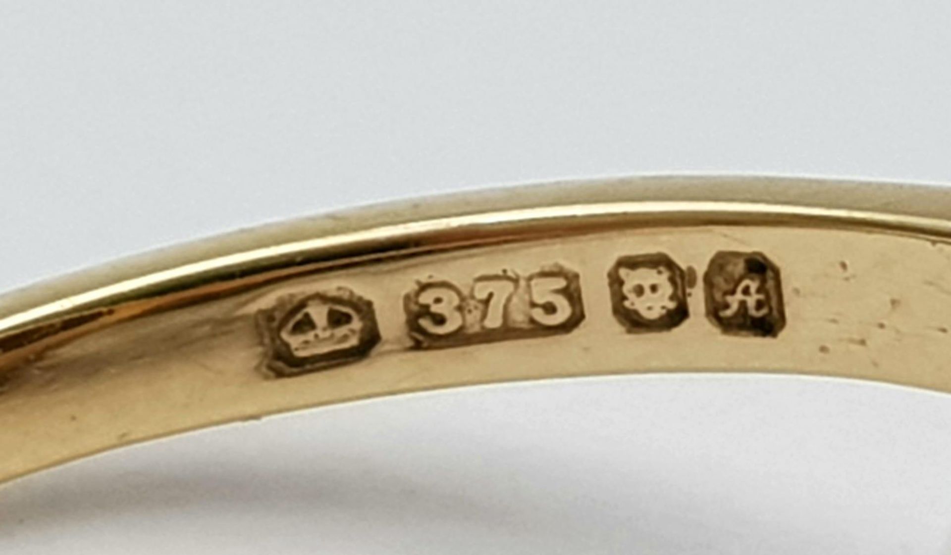A Vintage 9K Yellow Gold Smoky Quartz Ring. Large oval cut 10ct smoky quartz in a decorative - Bild 13 aus 13