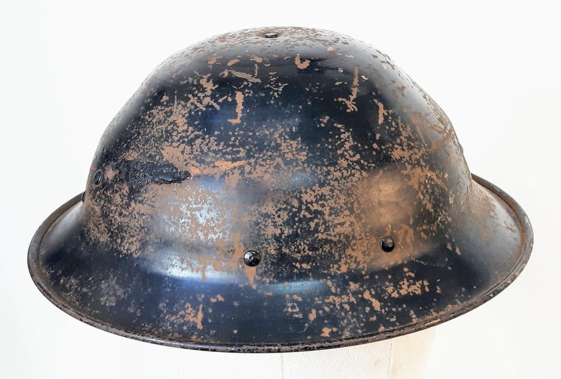 Rare WW2 British Homefront Boy Scouts “War Service” Civilian Helmet. Child Size. - Image 3 of 5