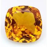 A Dazzling 16ct Orange Spessartite Gemstone. Square cut with no visible marks or inclusions. No