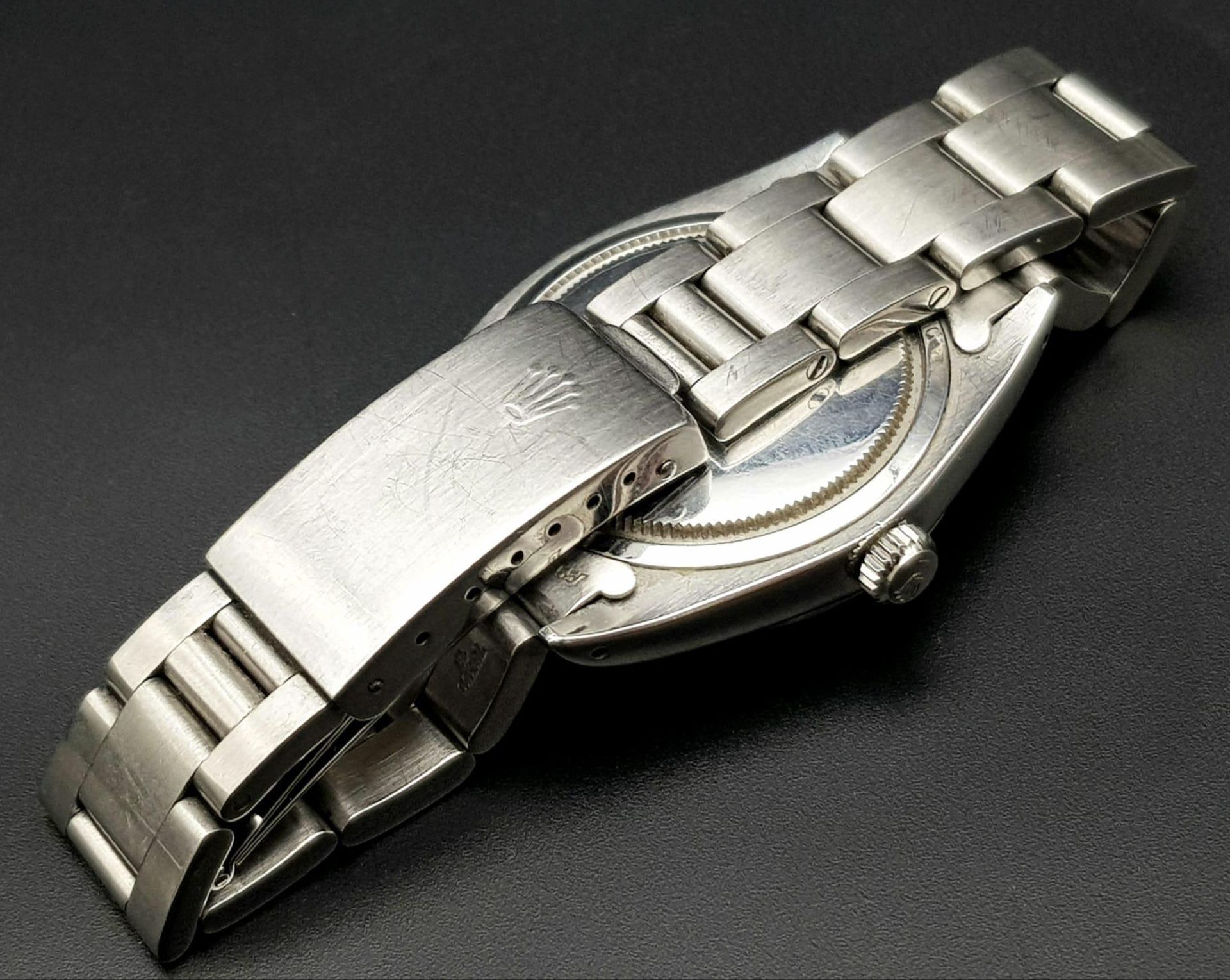 A Vintage Rolex Oysterdate Precision Mid-Size Watch. Stainless steel bracelet and case - 35mm. - Image 4 of 9