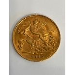 1914 GOLD HALF SOVEREIGN. Very fine condition. Please see pictures.