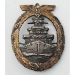 WW2 German High Seas Badge. Awarded for service to the crews of the High Seas Fleet consisting