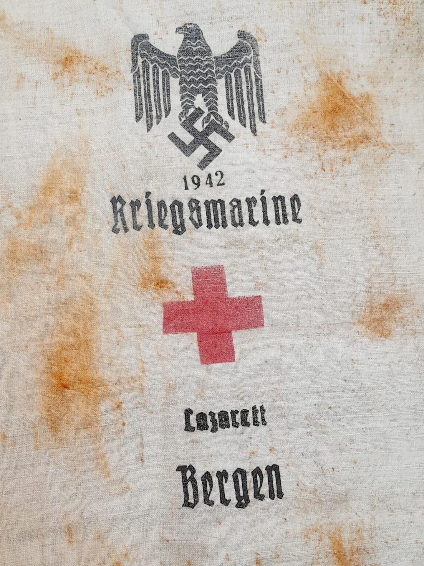 WW2 German Kriegsmarine Sick Bay Towel. - Image 5 of 5