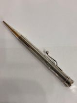 Vintage SILVER PARKER PROPELLING PENCIL. Beautiful engine turned pattern. Small dent to sides