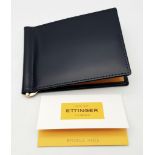 A New in Box, Ettinger Leather Card and Money Wallet. Very High Quality. This Wallet is from the