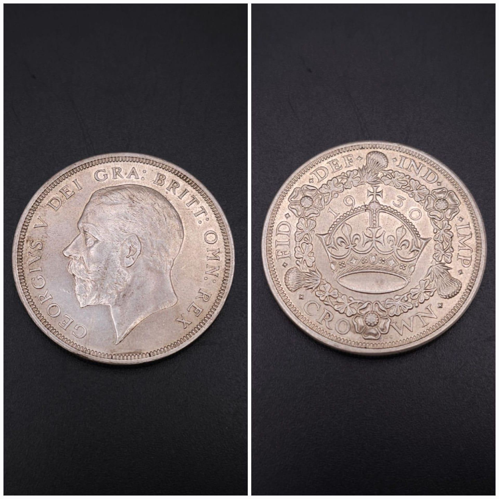 A 1930 George V Silver Wreath Crown. Only 4847 struck. Please see photos for conditions. - Image 3 of 7