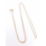 A VERY FINE 9K GOLD 40cms DISAPPEARING NECKLACE .4gms