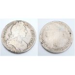 A 1696 William III Silver Crown Coin. Please see photos for conditions.